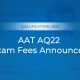 AAT AQ22 Exam Fees Announced